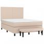 Preview: Boxspringbett Matratze Cappuccino-Braun 140x190cm Kunstleder