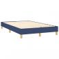 Preview: Boxspringbett mit Matratze Blau 120x200 cm Stoff