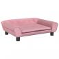 Preview: Hundebett Rosa 70x48x22 cm Samt