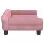 Preview: Hundebett Rosa 70x48x22 cm Samt