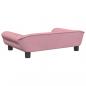 Preview: Hundebett Rosa 70x48x22 cm Samt