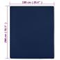 Preview: Spannbettlaken Jersey Marineblau 100x200 cm Baumwolle