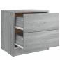 Preview: Nachttisch Grau Sonoma 40x30x40 cm Holzwerkstoff