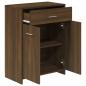 Preview: Badezimmerschrank Braun Eichen-Optik 60x33x80 cm Holzwerkstoff