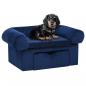 Preview: ARDEBO.de - Hundesofa mit Schublade Blau 75x50x38 cm Plüsch