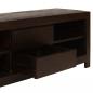 Preview: TV-Schrank Massivholz Akazie 120x30x40 cm Dunkelbraun