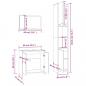 Preview: 3-tlg. Badmöbel-Set Räuchereiche Holzwerkstoff