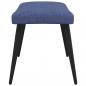 Preview: Relaxsessel mit Hocker Blau Stoff