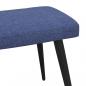 Preview: Relaxsessel mit Hocker Blau Stoff