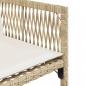 Preview: Gartenstühle mit Kissen 4 Stk. Beige Poly Rattan