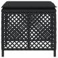 Preview: Gartenhocker mit Kissen 4 Stk. Schwarz 41x41x36 cm Poly Rattan