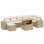 Preview: 8-tlg. Garten-Sofagarnitur mit Kissen Beige Poly Rattan