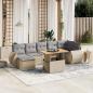 Preview: ARDEBO.de - 8-tlg. Garten-Sofagarnitur mit Kissen Beige Poly Rattan