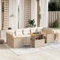 Preview: ARDEBO.de - 8-tlg. Garten-Sofagarnitur mit Kissen Beige Poly Rattan