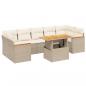 Preview: 8-tlg. Garten-Sofagarnitur mit Kissen Beige Poly Rattan