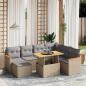 Preview: ARDEBO.de - 8-tlg. Garten-Sofagarnitur mit Kissen Beige Poly Rattan