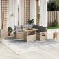 Preview: ARDEBO.de - 6-tlg. Garten-Sofagarnitur mit Kissen Beige Poly Rattan