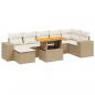 Preview: 8-tlg. Garten-Sofagarnitur mit Kissen Beige Poly Rattan