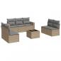 Preview: 8-tlg. Garten-Sofagarnitur mit Kissen Beige Poly Rattan