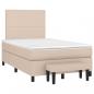 Preview: ARDEBO.de - Boxspringbett Matratze Cappuccino-Braun 120x190 cm Kunstleder