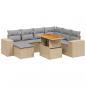 Preview: 8-tlg. Garten-Sofagarnitur mit Kissen Beige Poly Rattan