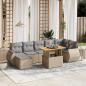 Preview: ARDEBO.de - 8-tlg. Garten-Sofagarnitur mit Kissen Beige Poly Rattan