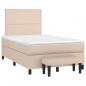 Preview: ARDEBO.de - Boxspringbett Matratze Cappuccino-Braun 120x190 cm Kunstleder