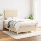 Preview: Boxspringbett mit Matratze Creme 120x190 cm Stoff