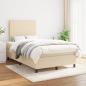 Preview: Boxspringbett mit Matratze Creme 120x190 cm Stoff