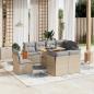 Preview: ARDEBO.de - 9-tlg. Garten-Sofagarnitur mit Kissen Beige Poly Rattan