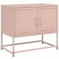 Preview: TV-Schrank Rosa 68,5x39x60,5 cm Stahl