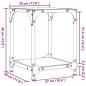 Preview: Couchtisch mit Glasplatte Transparent 30x30x40 cm Stahl