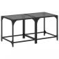 Preview: Couchtische mit Glasplatte 2 Stk. Schwarz 40x40x40 cm Stahl