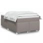 Preview: ARDEBO.de - Boxspringbett mit Matratze Taupe 120x200 cm Stoff