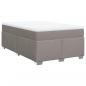 Preview: Boxspringbett mit Matratze Taupe 120x200 cm Stoff