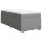 Preview: Boxspringbett mit Matratze Hellgrau 90x190 cm Stoff