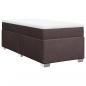 Preview: Boxspringbett mit Matratze Dunkelbraun 100x200 cm Stoff