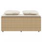 Preview: 3-tlg. Garten-Essgruppe mit Kissen Beige Poly Rattan