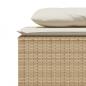 Preview: 3-tlg. Garten-Essgruppe mit Kissen Beige Poly Rattan