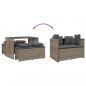 Preview: 3-tlg. Garten-Essgruppe mit Kissen Grau Poly Rattan