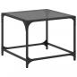 Preview: Couchtisch mit Glasplatte Schwarz 50x50x40 cm Stahl