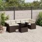 Preview: ARDEBO.de - 8-tlg. Garten-Sofagarnitur mit Kissen Braun Poly Rattan