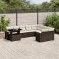 Preview: ARDEBO.de - 10-tlg. Garten-Sofagarnitur mit Kissen Braun Poly Rattan