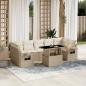 Preview: ARDEBO.de - 8-tlg. Garten-Sofagarnitur mit Kissen Beige Poly Rattan