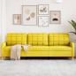 Preview: ARDEBO.de - 3-Sitzer-Sofa Hellgelb 210 cm Stoff