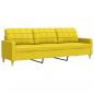 Preview: 3-Sitzer-Sofa Hellgelb 210 cm Stoff