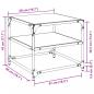 Preview: Couchtisch mit Glasplatte Transparent 50x50x45 cm Stahl