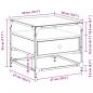 Preview: Couchtisch mit Glasplatte Sonoma-Eiche 50x50x45 cm Stahl