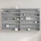 Preview: ARDEBO.de - Vitrinenschrank Grau Sonoma 100x8,5x58 cm Holzwerkstoff