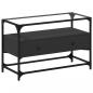 Preview: TV-Schrank mit Glasplatte Schwarz 80x35x51 cm Holzwerkstoff